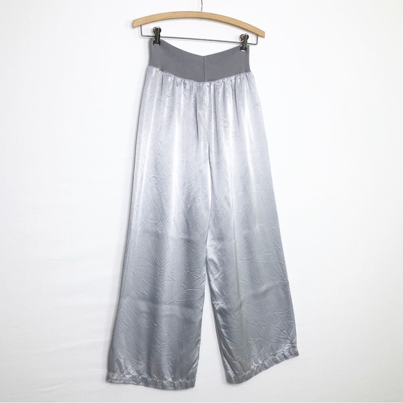 PJ Harlow Lola Gray satin lounge pants - Picture 2 of 8